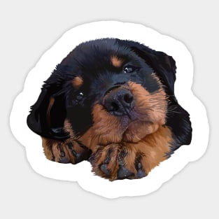 Cute Rottweiler Puppy Sticker